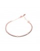 Pulsera caña plata chapado rosa chatones circonitas blancas Salvatore -136P0095
