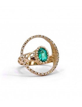 Anillo oro UFO esmeralda 4UFO002RES15