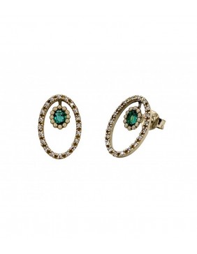 Pendientes oro UFO esmeralda 4UFO001EES