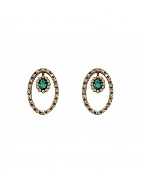 Pendientes oro UFO esmeralda 4UFO001EES