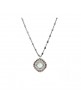 COLGANTE PLATA CALCEDONIA VERDE Y ORLA CIRCONITA CAVA, BROWN. C593