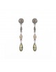 PENDIENTES PLATA CIRCONITA BROWN, CAVA Y VERDE. P766