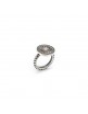 ANILLO PLATA DOBLETE CORAL Y CIRCONITA TRAPECIO BROWN, CAVA. 15303