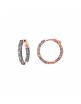 PENDIENTES ARO PLATA CHAPADO ROSA. 54269
