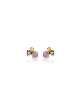 PENDIENTES SANTA FE TURMALINA PLATA SUNFIELD. PE062652