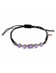 Pulsera Salvatore Mujer Tejido Negro Bianlan y Turmalinas 234P0015
