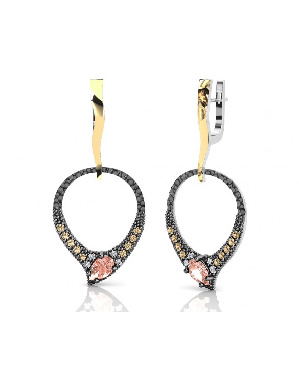 Pendientes plata oro Bohemme 7WAVOO2E