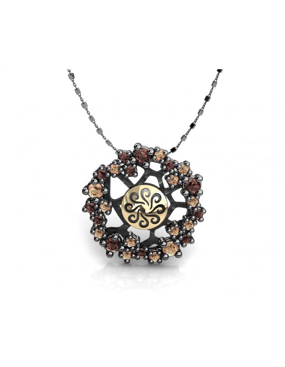 Colgante plata oro Bohemme 7DRM002P42