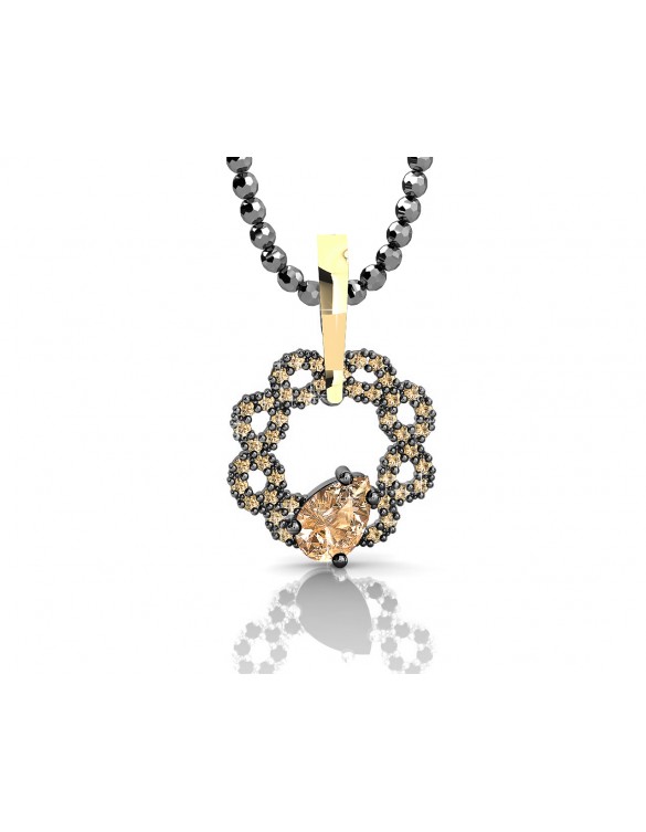 Colgante plata oro Bohemme 7GOL002P43