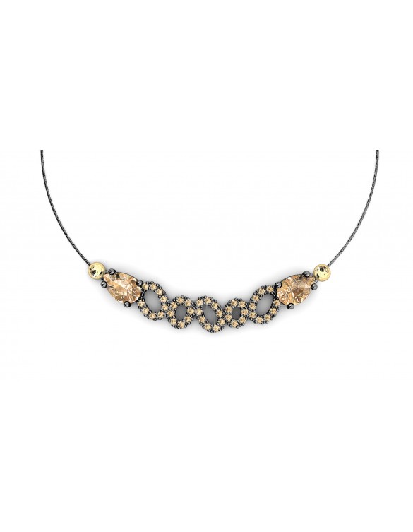 Collar plata oro Bohemme 7GOL001P43