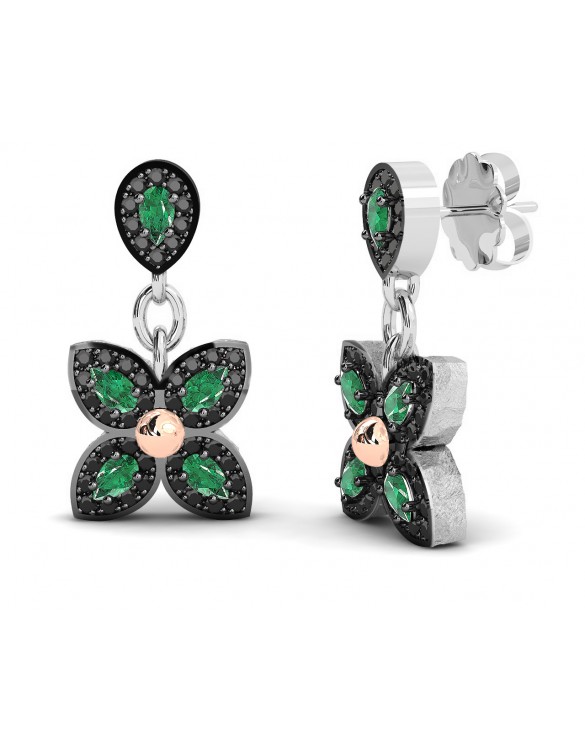 Pendientes plata oro Bohemme 5FTN002E