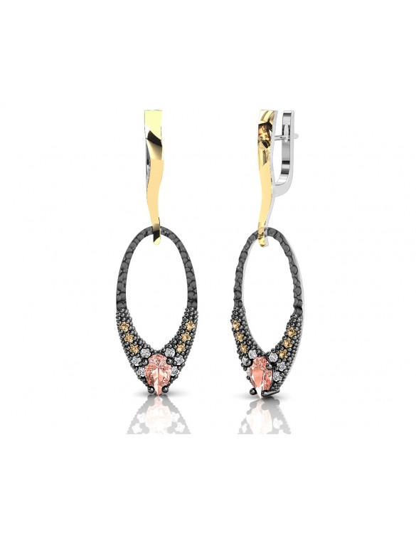 Pendientes plata oro Bohemme 7WAV004E