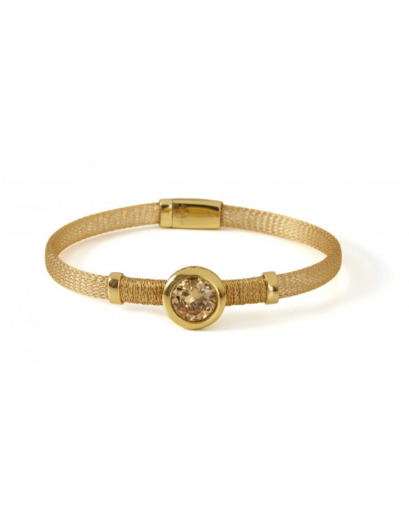 Pulsera plata dorada Luca Lorenzini BRB112-5